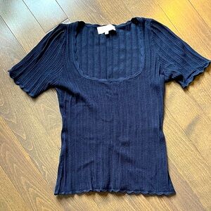 Sezane Anil Navy Top